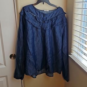 Womens denim long sleeve top